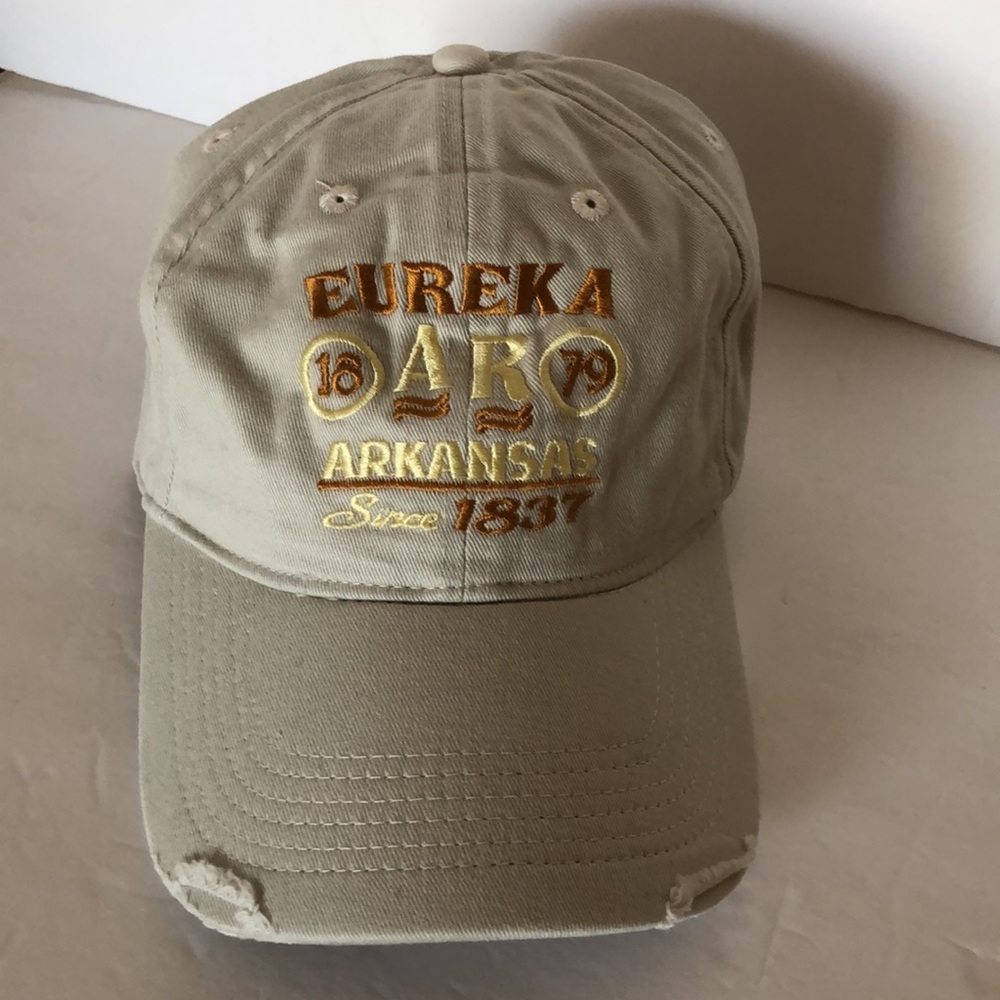 Eureka Arkansas Embroidered Baseball Cap Hat 100% Cotton Adjustable